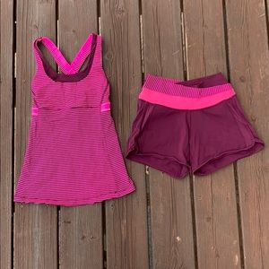 Lululemon tank and shorts set